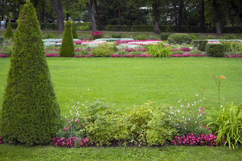 Lush Vegetation and Flower Beds